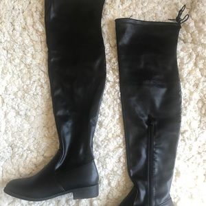 Faux Leather Over-the-Knee Boots